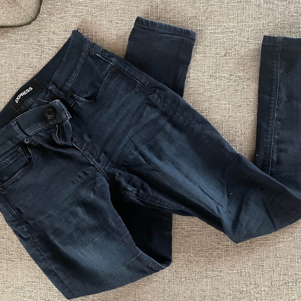 SALE 3️⃣ for $8! 🛍️ Express Jean Leggings Dark Blue Wash / 0P / Skinny Jeans
